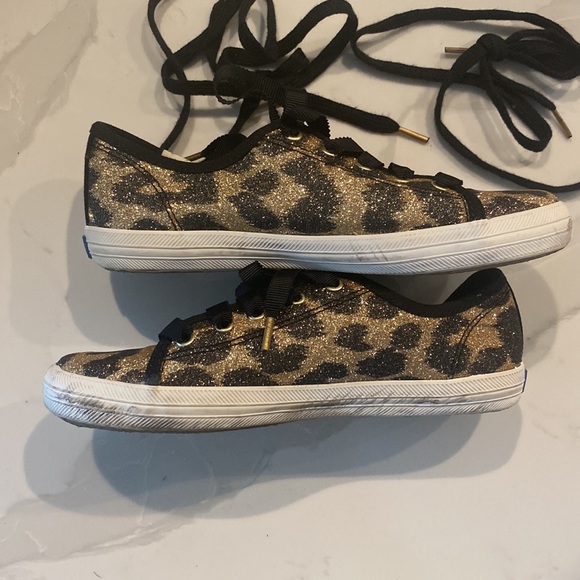 Glitter animal print Keds For Kate Spade little girls size 13 - Picture 3 of 4